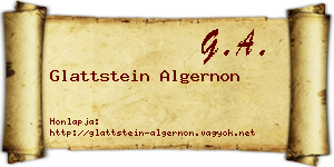 Glattstein Algernon névjegykártya